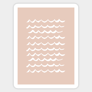 Blush Pink Wave Pattern Sticker